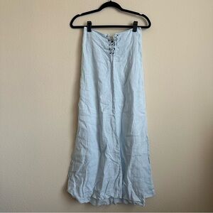 Vintage 120% Lino Linen Maxi Skirt